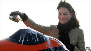 Kate Middleton launches new RNLI boat at Trearddur Bay, Anglesey