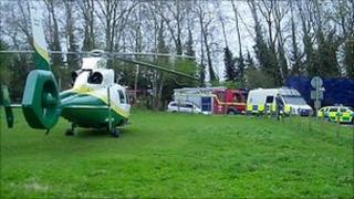 River Eden rescue scene