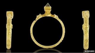 The 15th Century diamond and gold ring (courtesy Bonhams)