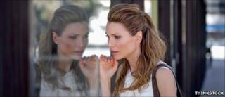 Woman window shopping