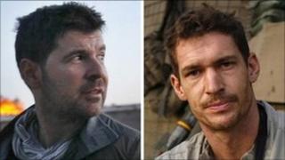 Chris Hondros (L) and Tim Hetherington