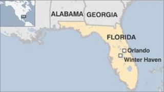 Map of the US state of Florida