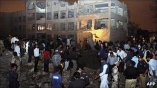 Aftermath of Karachi Sheraton bombing