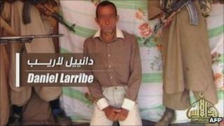 French hostage Daniel Larribe is shown in the video