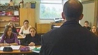 Teacher in classroom