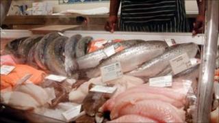 Fish being sold