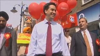Ed Miliband during a walkabout in Gravesend