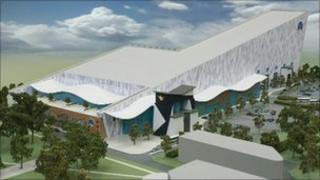 Model of the proposed snow centre