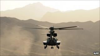 Nato helicopter in Afghanistan