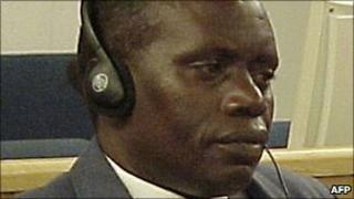 Rwanda's former army chief Augustin Bizimungu appearing before the UN-mandated tribunal in Arusha, file pic 2002