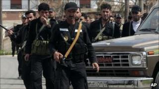 Syrian security services personnel in Deraa (22 March 2011)