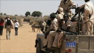 Sudanese government paramilitary force in Darfur. Nov 2007