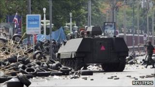 19 May 2011 Bangkok army crackdown on red-shirt protests