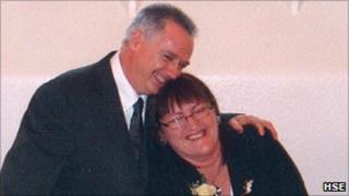 Nigel and Gail Lindley on their wedding day