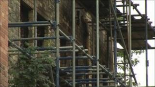 Fire-damaged building on Lake Street, Radford