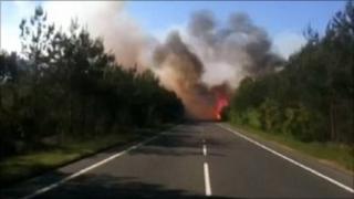Swinley Forest fire