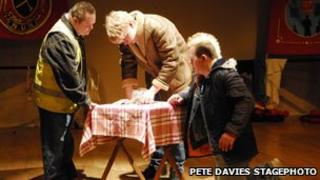 Cast members from an Inclusion Through Practice stage production