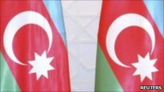 Azerbaijan flags
