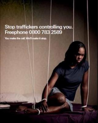 The trafficking helpline poster