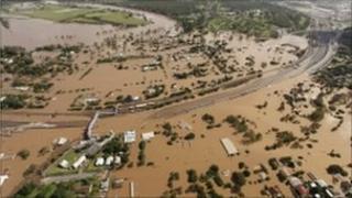Flood waters