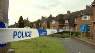 The scene in Albion Road, Brownhills
