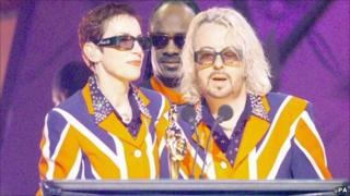 Annie Lennox and Dave Stewart of Eurythmics in 1999