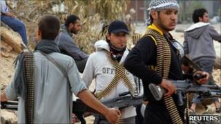 Rebel fighters in Misrata - 1 June