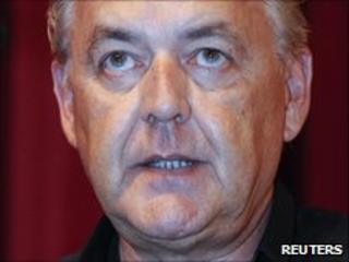 Roel Verschueren, representing victims of Catholic sexual abuse in Belgium, attends a news conference in Ghent ,1 June 2011