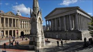 General view of Chamberlain Square in Birmingham