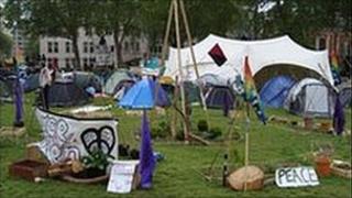 Tent on Parliament Square