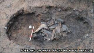Horse burial site. Pic: Copyright of Ross and Cromarty Archaeological Services