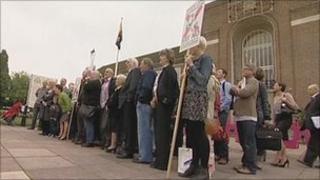 Residents protest over the recycling plant
