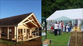 Balscote village hall and marquee