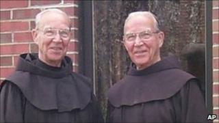 Adrian, left, and Julian Riester at St Bonaventure University Friary - May 2003
