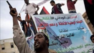 Libyan opposition forces in Benghazi