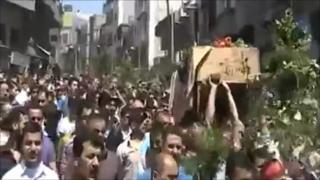 Mobile phone video of recent funeral procession in Jisr al-Shughour