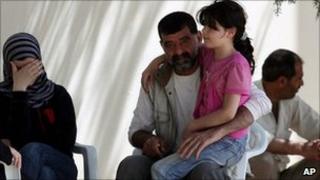 Syrian displaced in Red Crescent camp in Altinozu, Turkey
