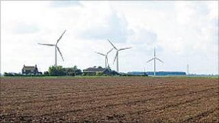 Artists impression of Wainfleet wind farm