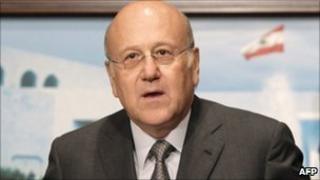 Najib Mikati at the presidential palace of Baabda, 13 June