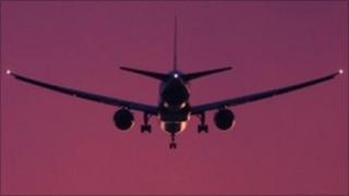 Plane in flight