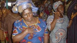 Nigerian women at a church service (archive shot)