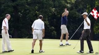 (L-R) John Kasich, John Boehner, Joe Biden, Barack Obama