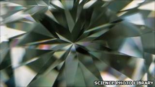 Close-up of a polished diamond