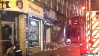 Bus crash in Denmark Hill
