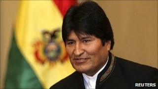 Bolivian President Evo Morales in La Paz
