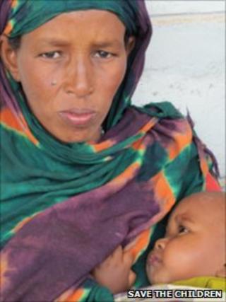 Somali mother and child in Kenyan camp, Dadaab