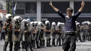 Protests in Athens, 28 June