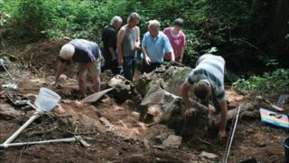 The archaeological dig