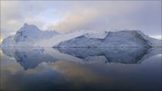 Arctic icebergs in Greenland