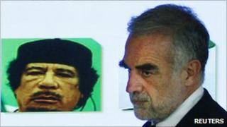 The International Criminal Court's chief prosecutor, Luis Moreno-Ocampo, at a news conference on the Gaddafi arrest warrant (file pic)